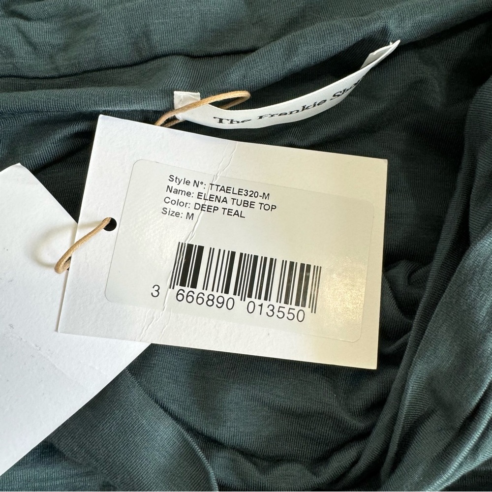 The Frankie Shop ELENA TUBE TOP - DEEP TEAL - Picture 5 of 5